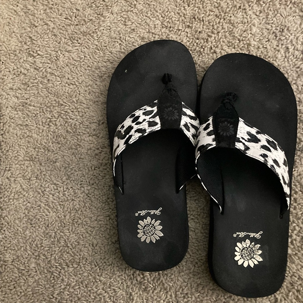 Yellow Box Flip Flops